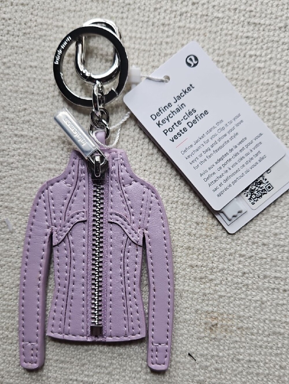 lululemon athletica Lavender Define Jacket Keychain Charm - Picture 13 of 13